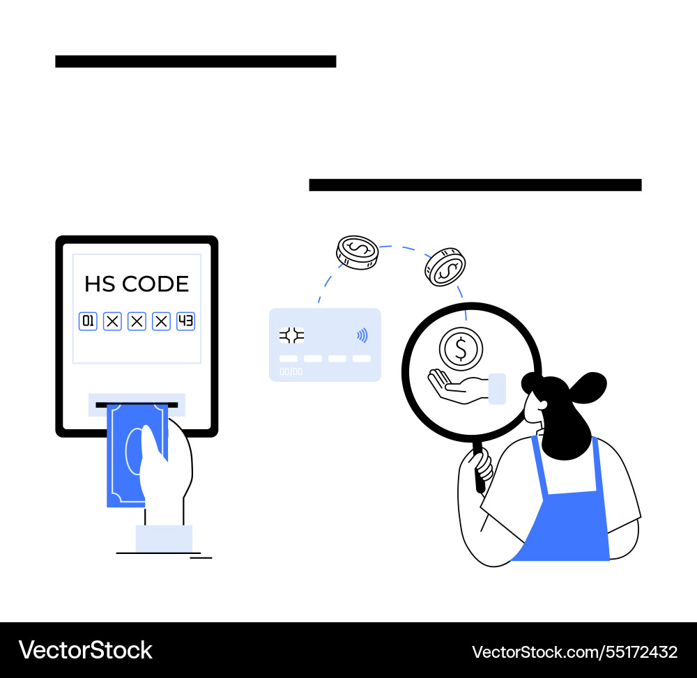 Digital payment system with qr code scanning Digital payment system with qr code scanning vector image