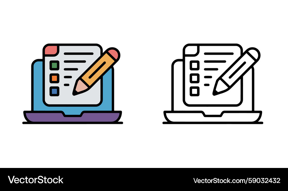 Digital Task List Icon Vector Image