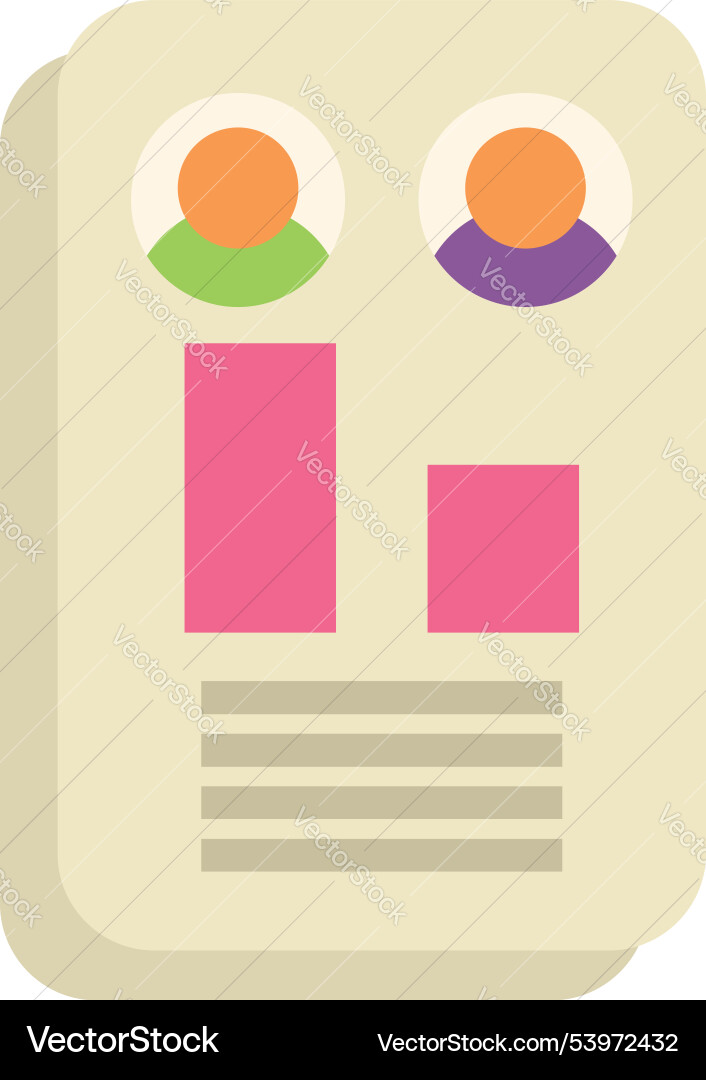 Document with charts showing business performance Document with charts showing business performance vector image
