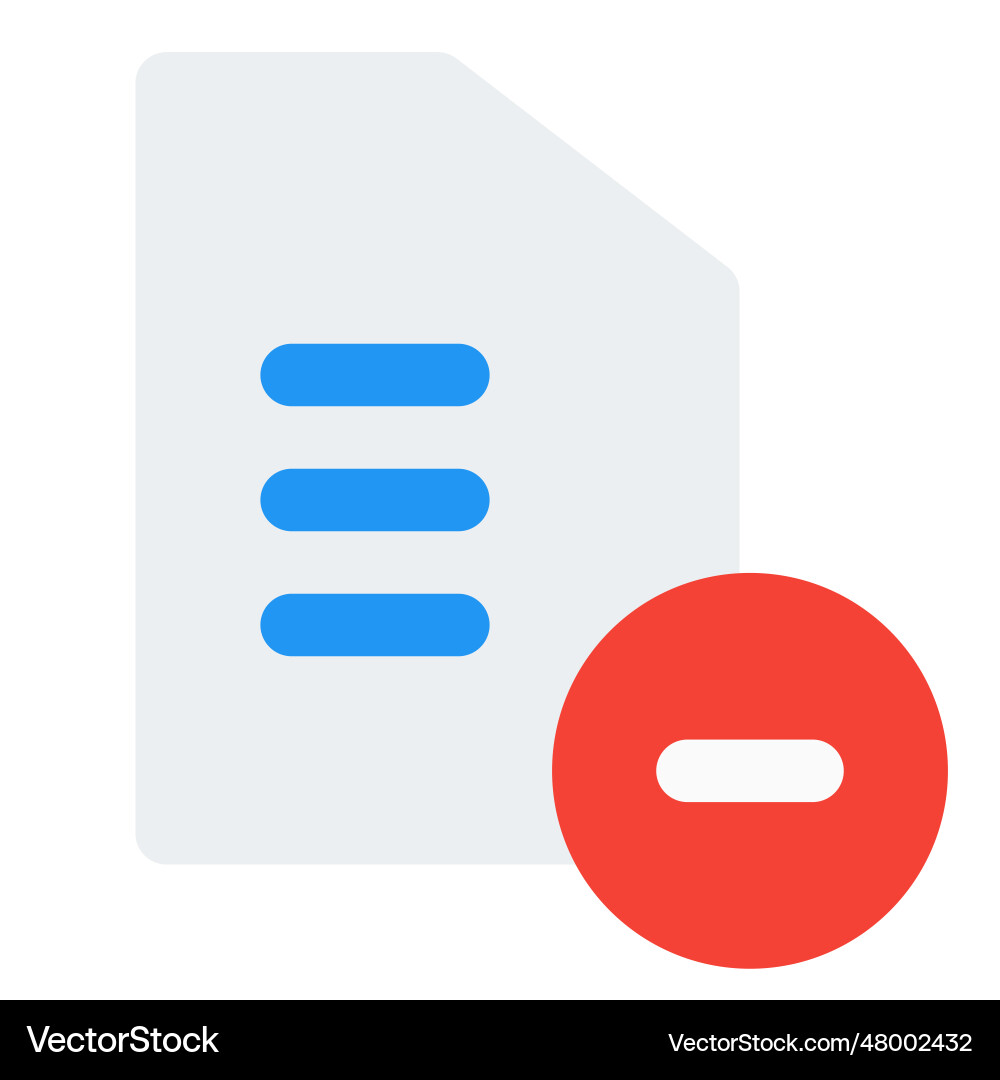Files not in use deleted for storage Vector Image