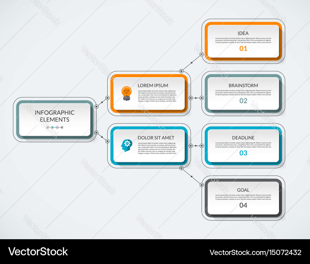 Flow Chart Template - Minimalistic Vector Image