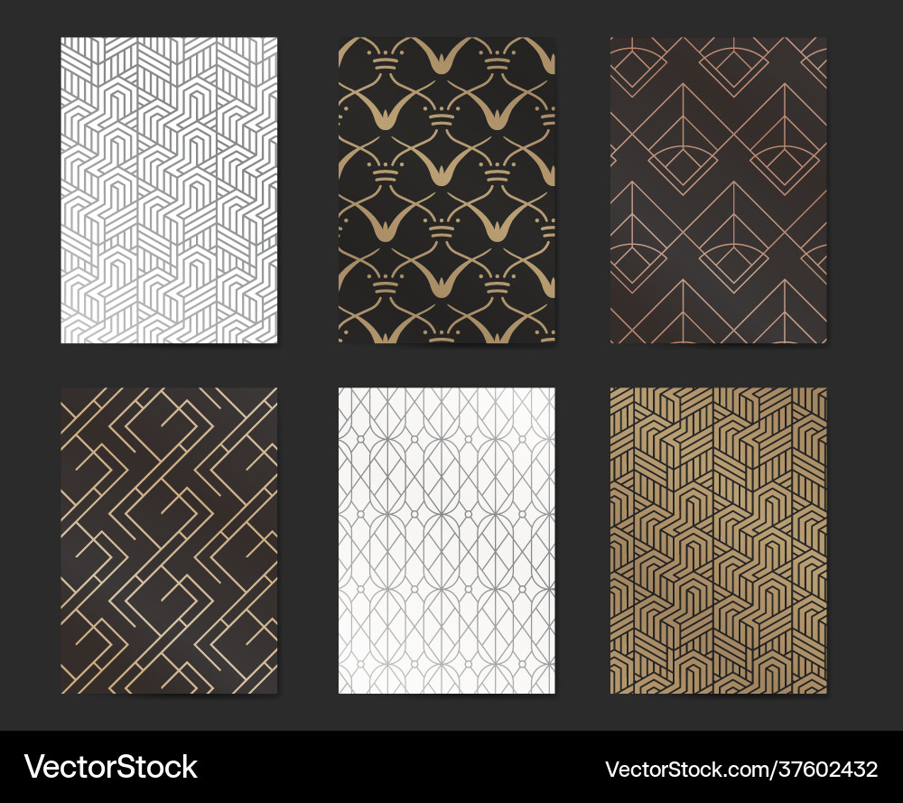 Gatsby pattern set vector image