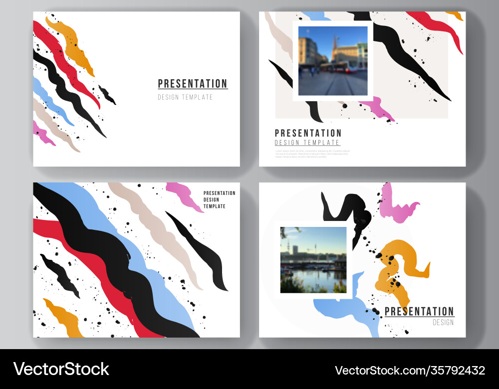 Layout presentation slides design vector image