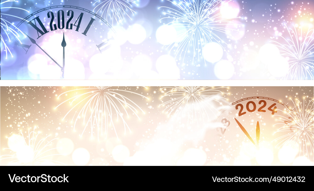 New year 2024 countdown clock over background New year 2024 countdown clock over background vector image