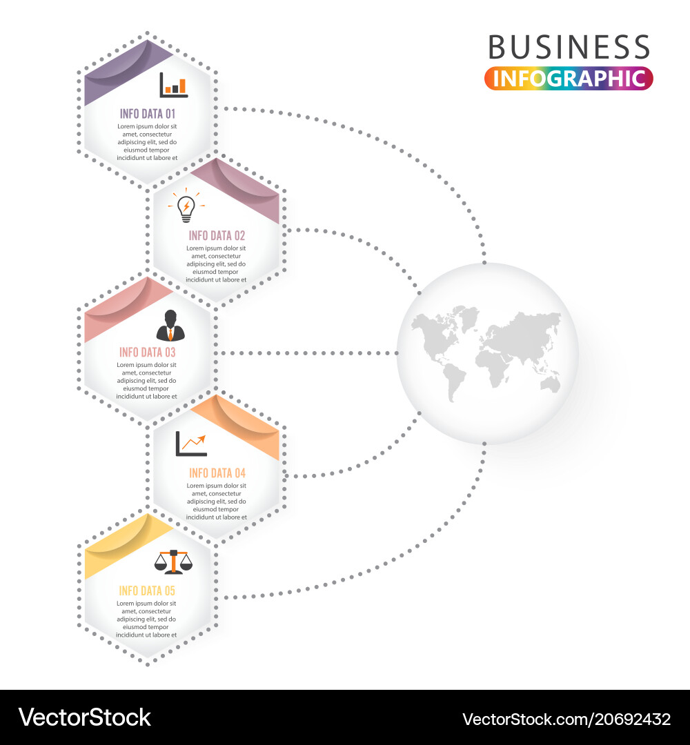 Number Options Data Chart Template vector image