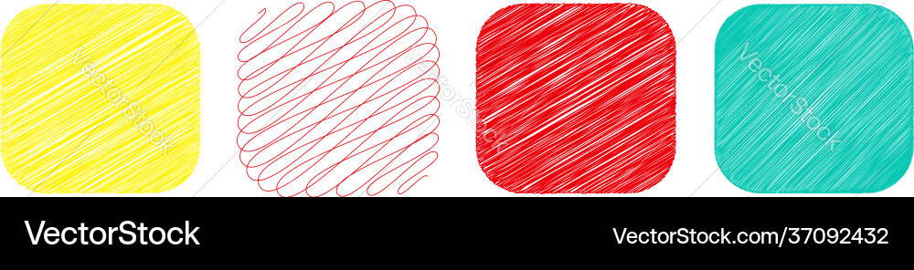 Rounded square with sketchy scribble doodle Rounded square with sketchy scribble doodle vector image