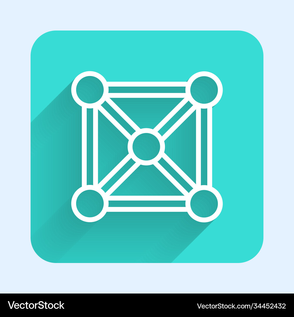 White line blockchain technology icon isolated White line blockchain technology icon isolated vector image