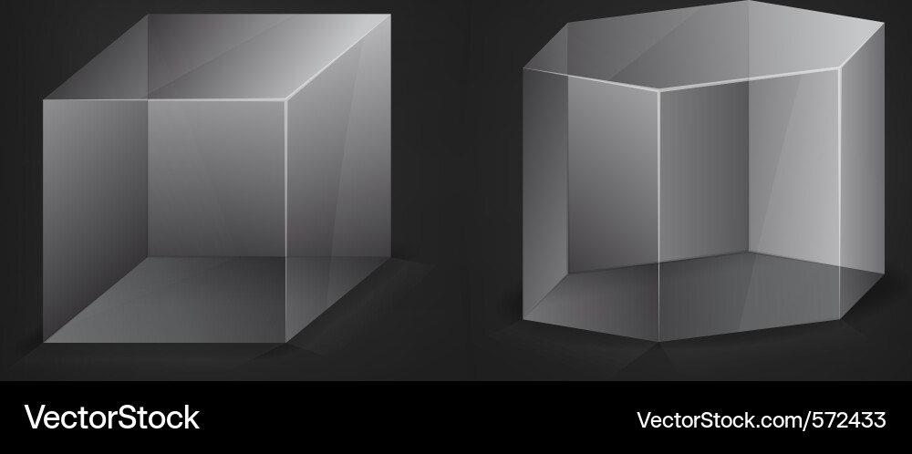 Abstract 3d shapes Vector Image