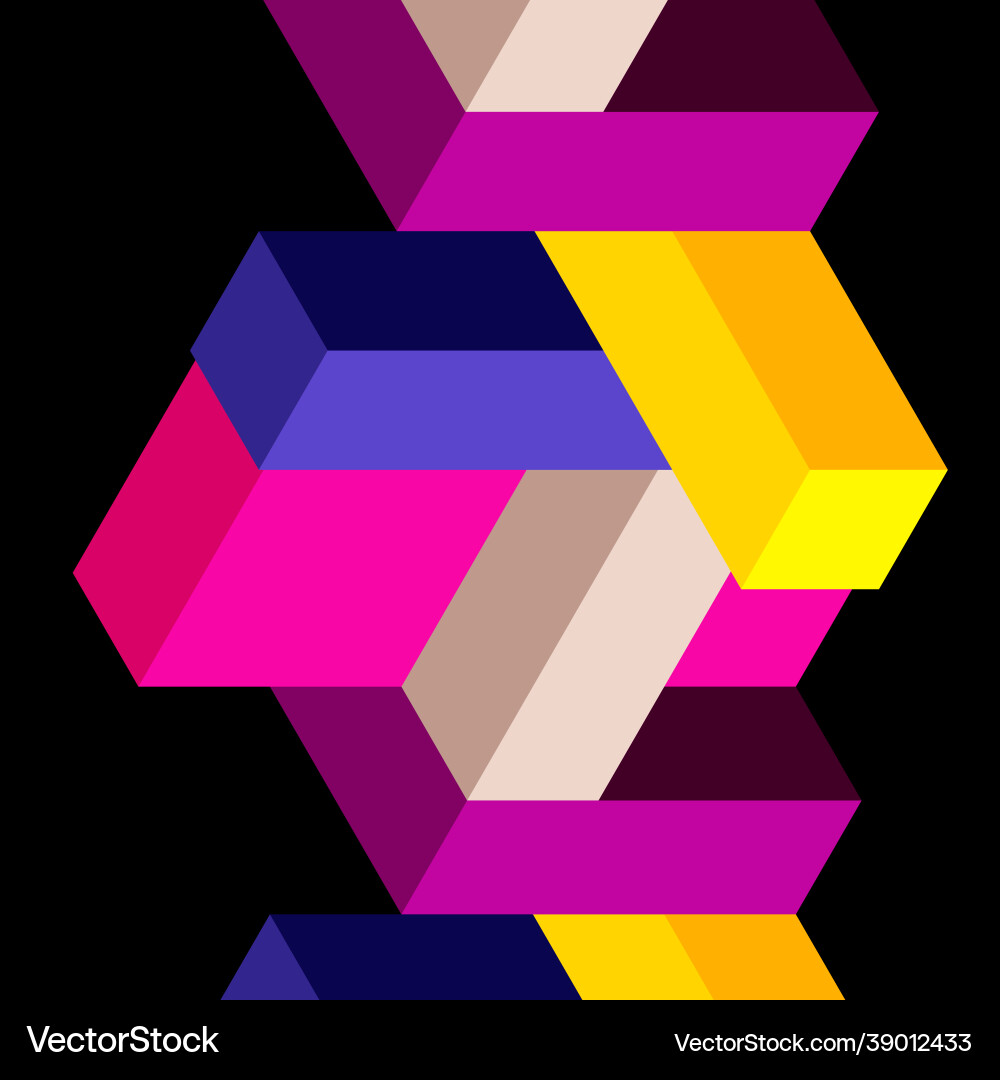Abstract background 3d cubes cubic elements Abstract background 3d cubes cubic elements vector image