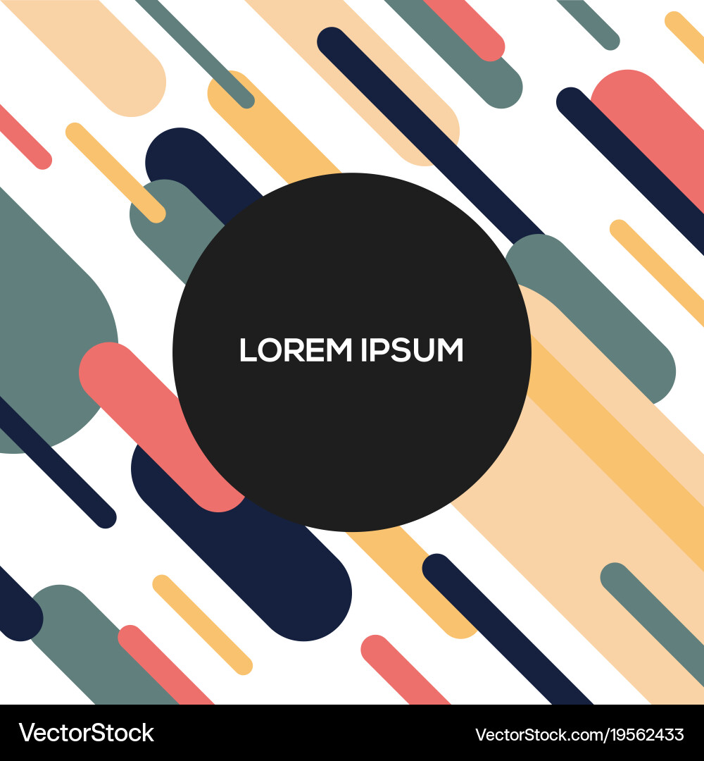 Abstract geometry background rounded style 01b vector image