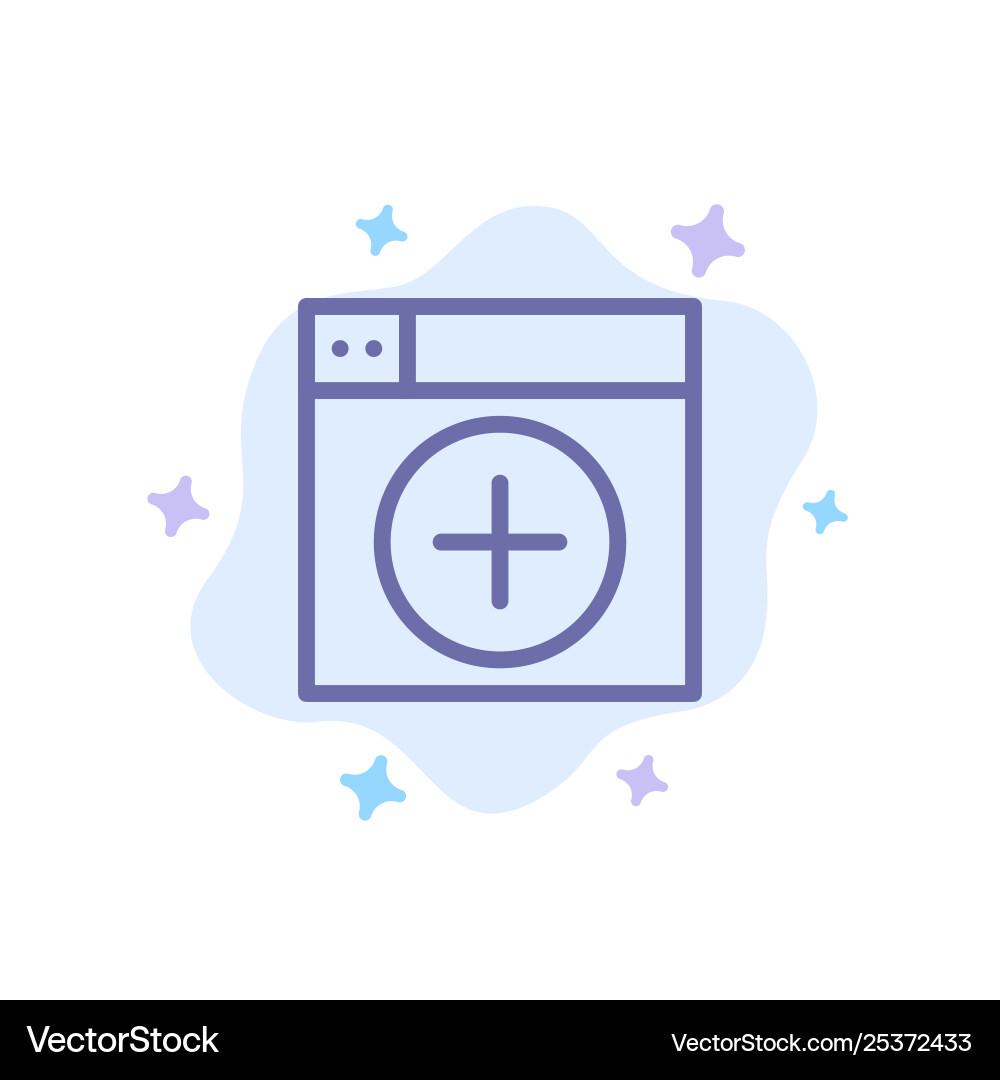 Add window new graphics app blue icon on abstract Add window new graphics app blue icon on abstract Vector Image