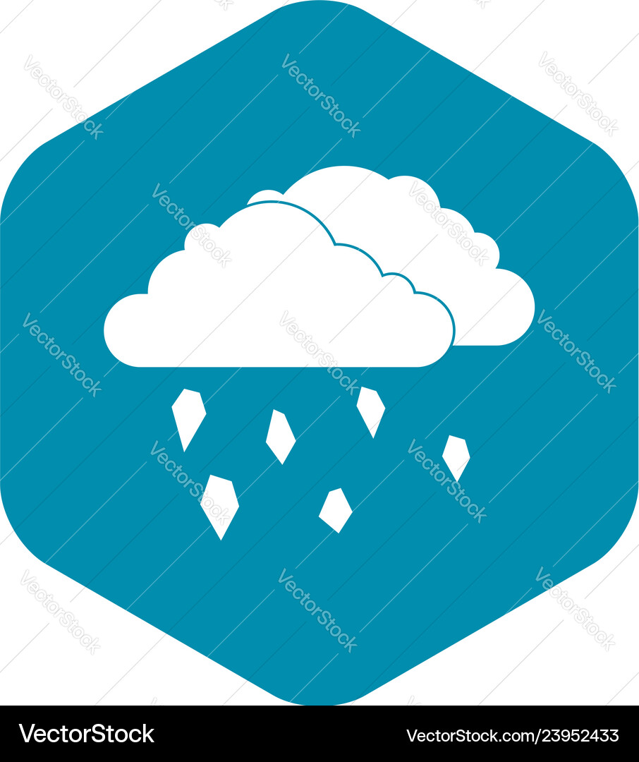 Clouds and hail icon simple style Clouds and hail icon simple style vector image