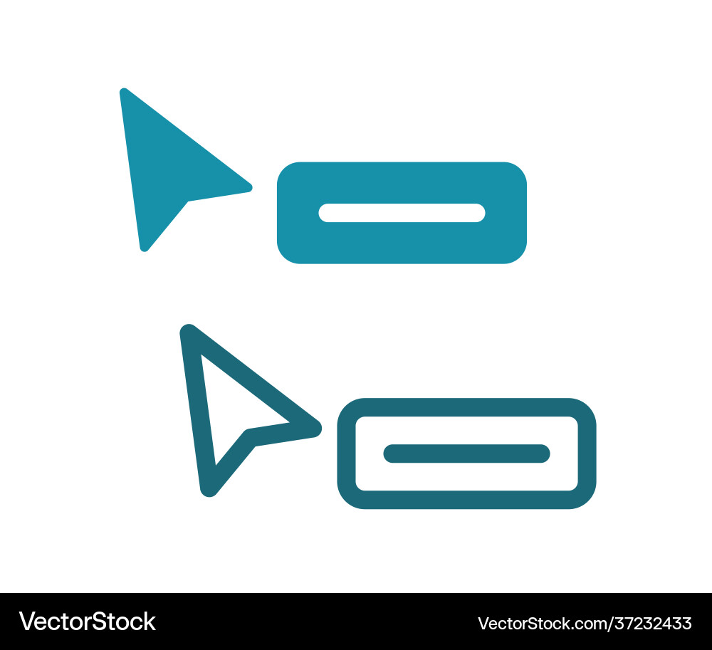 Collaboration realtime cursor single isolated Collaboration realtime cursor single isolated vector image