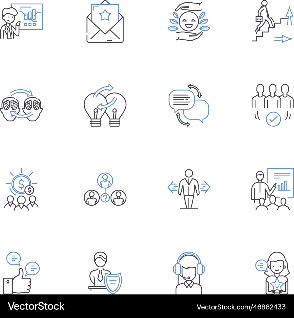 Cybersecurity and data privacy line icons Vector Image