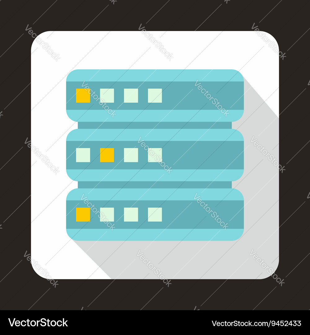 Database icon flat style vector image