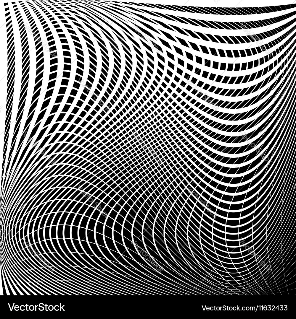 Design monochrome waving pattern Vector Image