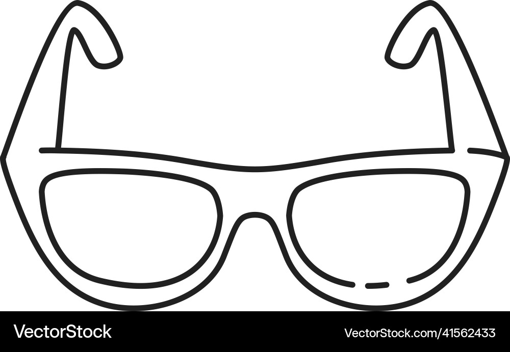 Glasses icon cute woman accessories in line style Vector Image