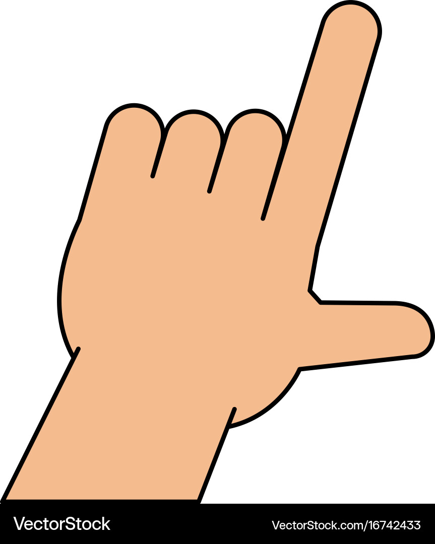 Hands pointing with index finger icon image vector image