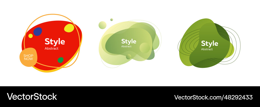 Modern abstract fluid element collection Modern abstract fluid element collection vector image