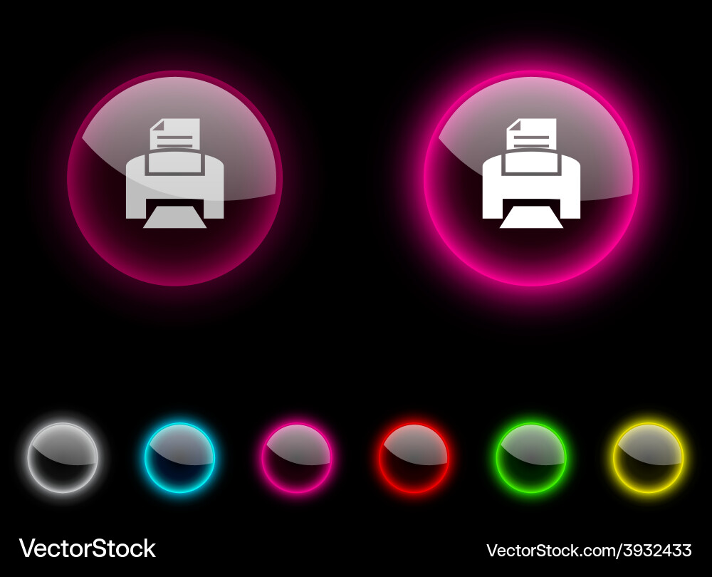 Print button Vector Image