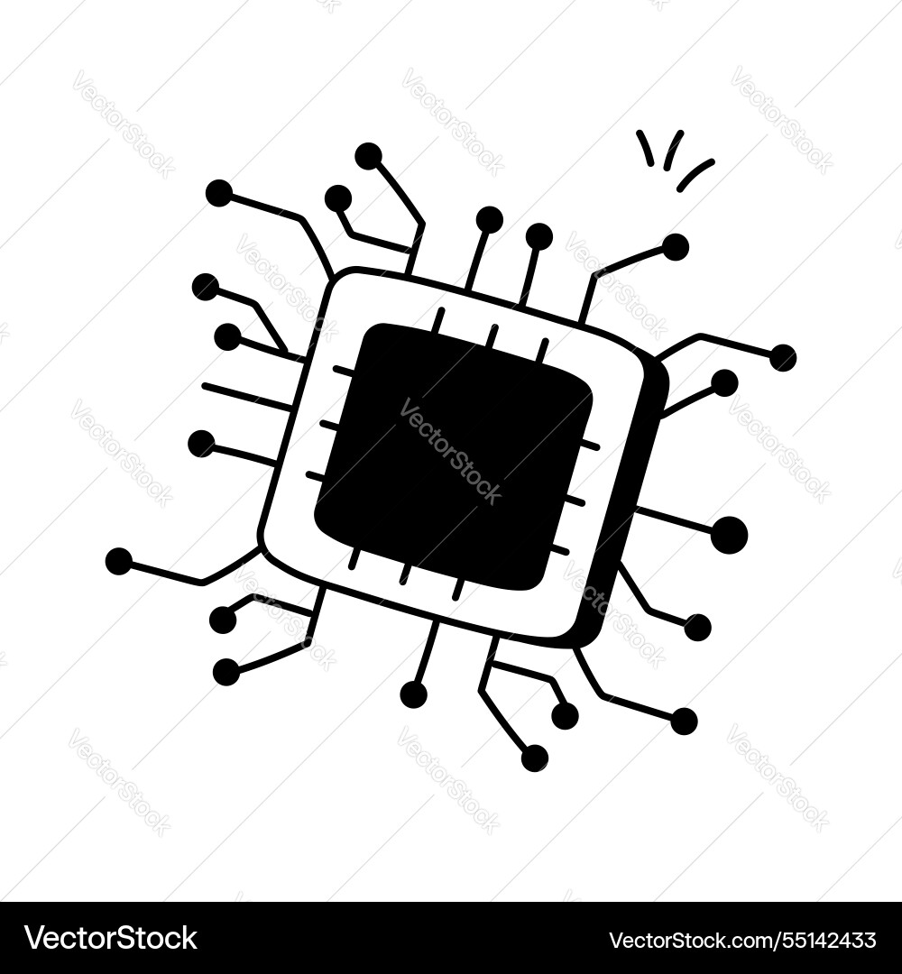 Processor chip Vector Image