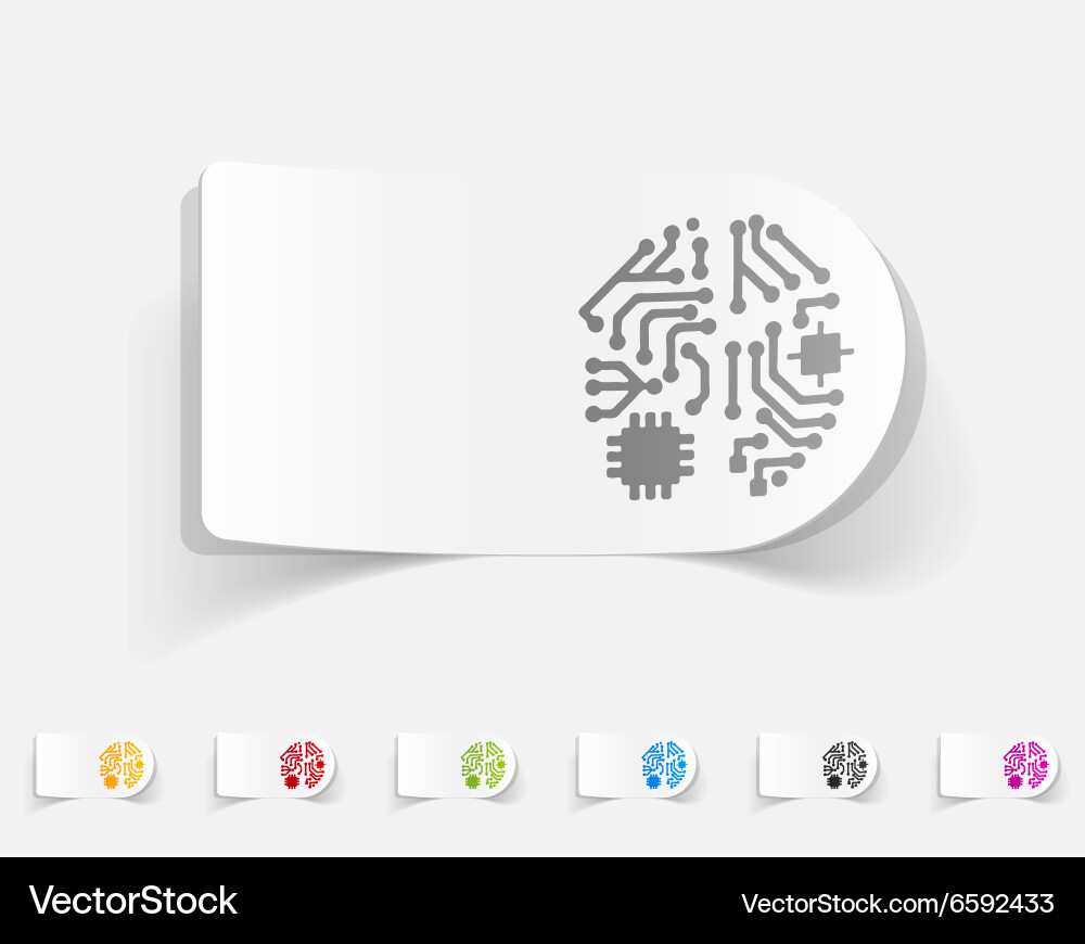 Realistic design element artificial intelligence vector image