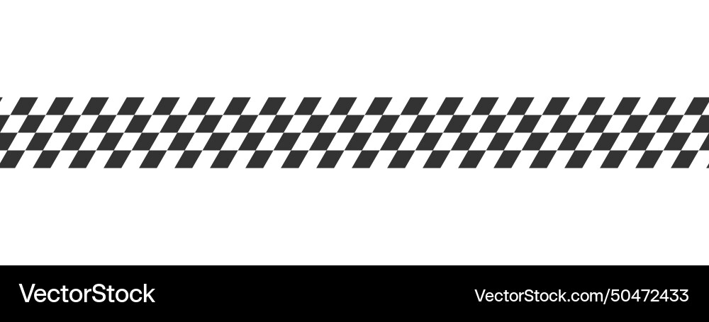 Ribbon with race flag or checkerboard pattern Ribbon with race flag or checkerboard pattern vector image