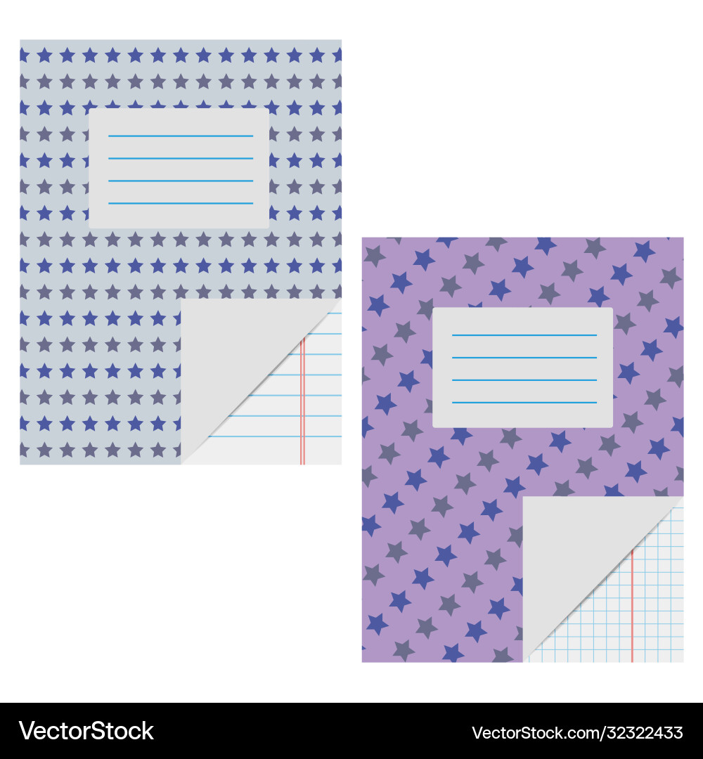 School notebook isolated on white background School notebook isolated on white background vector image