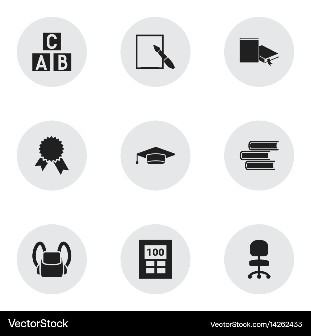 Set of 9 editable science icons includes symbols vector image