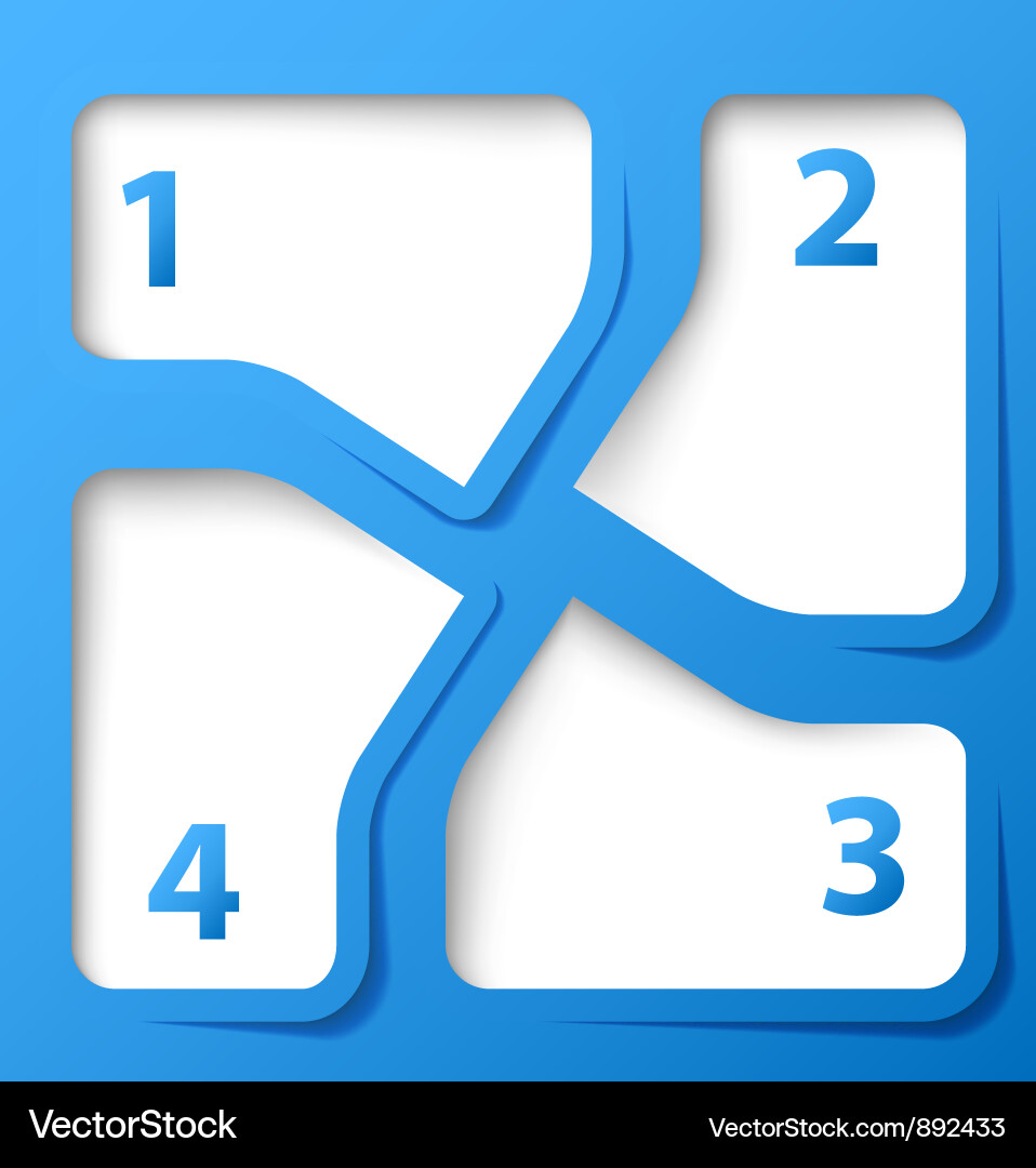 Speech bubbles with numbers vector image