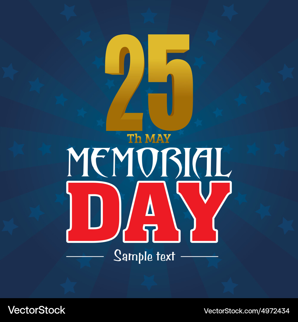 Abstract memorial day with some special objects vector image