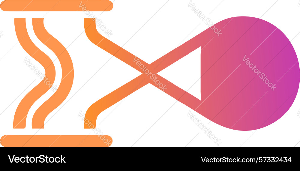 Abstract time flow icon with gradient design vector image