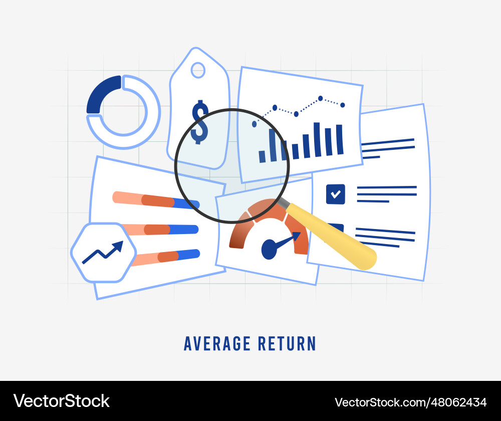 Average return - simple mathematical vector image
