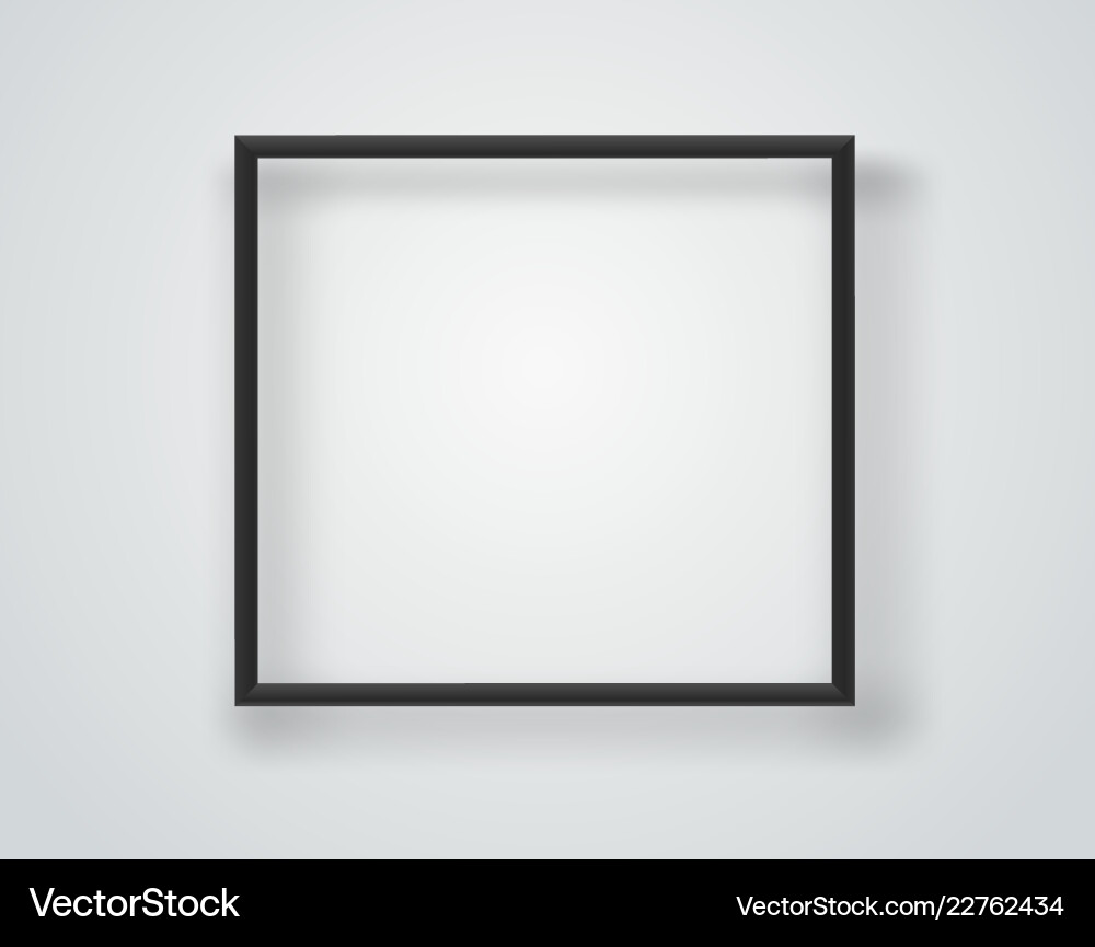 Black Frame on White Wall Vector Image