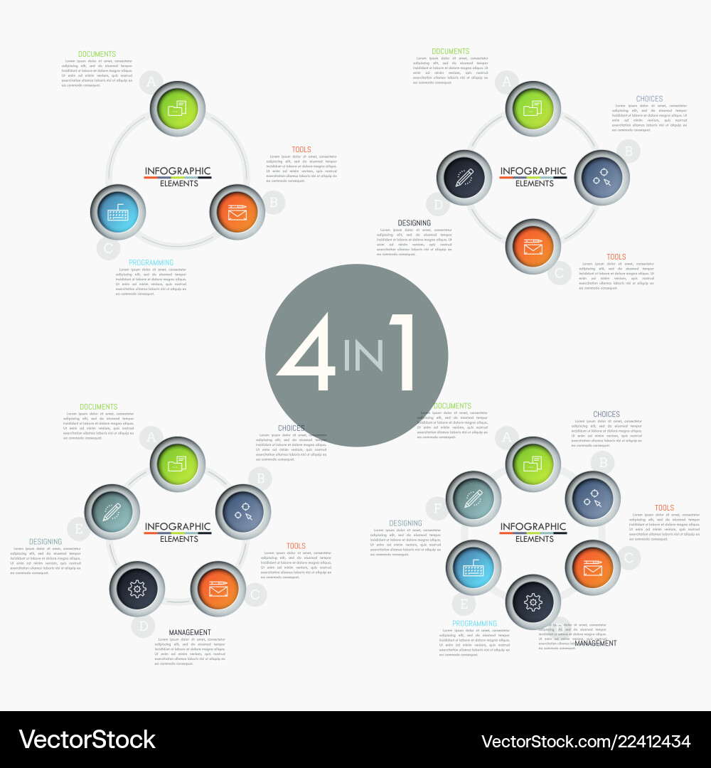 Concept of particular process Concept of particular process vector image