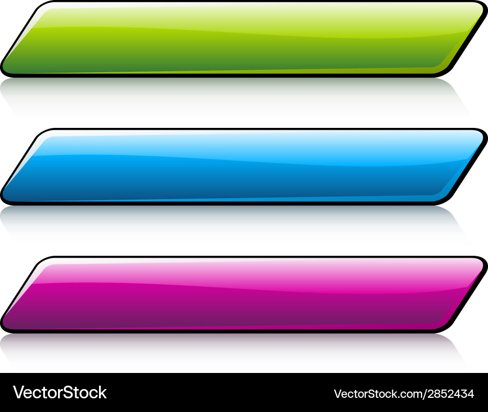 Glossy buttons Vector Image
