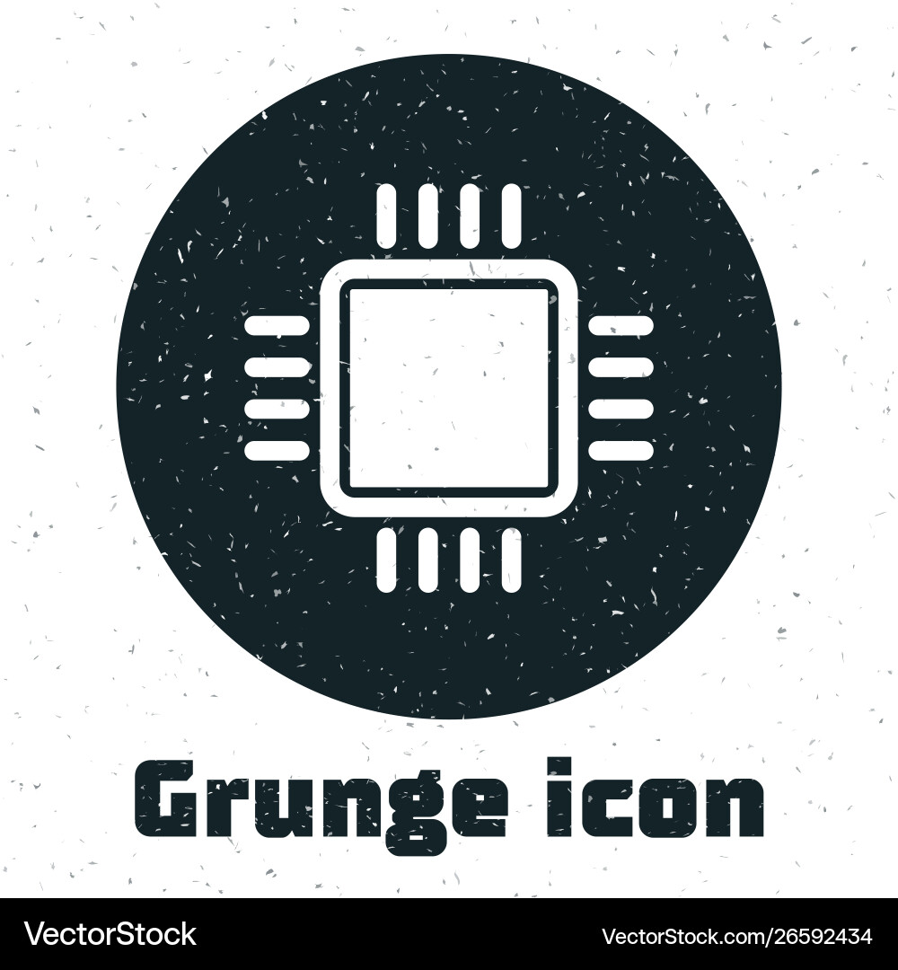 Grunge computer processor with microcircuits cpu Grunge computer processor with microcircuits cpu Vector Image