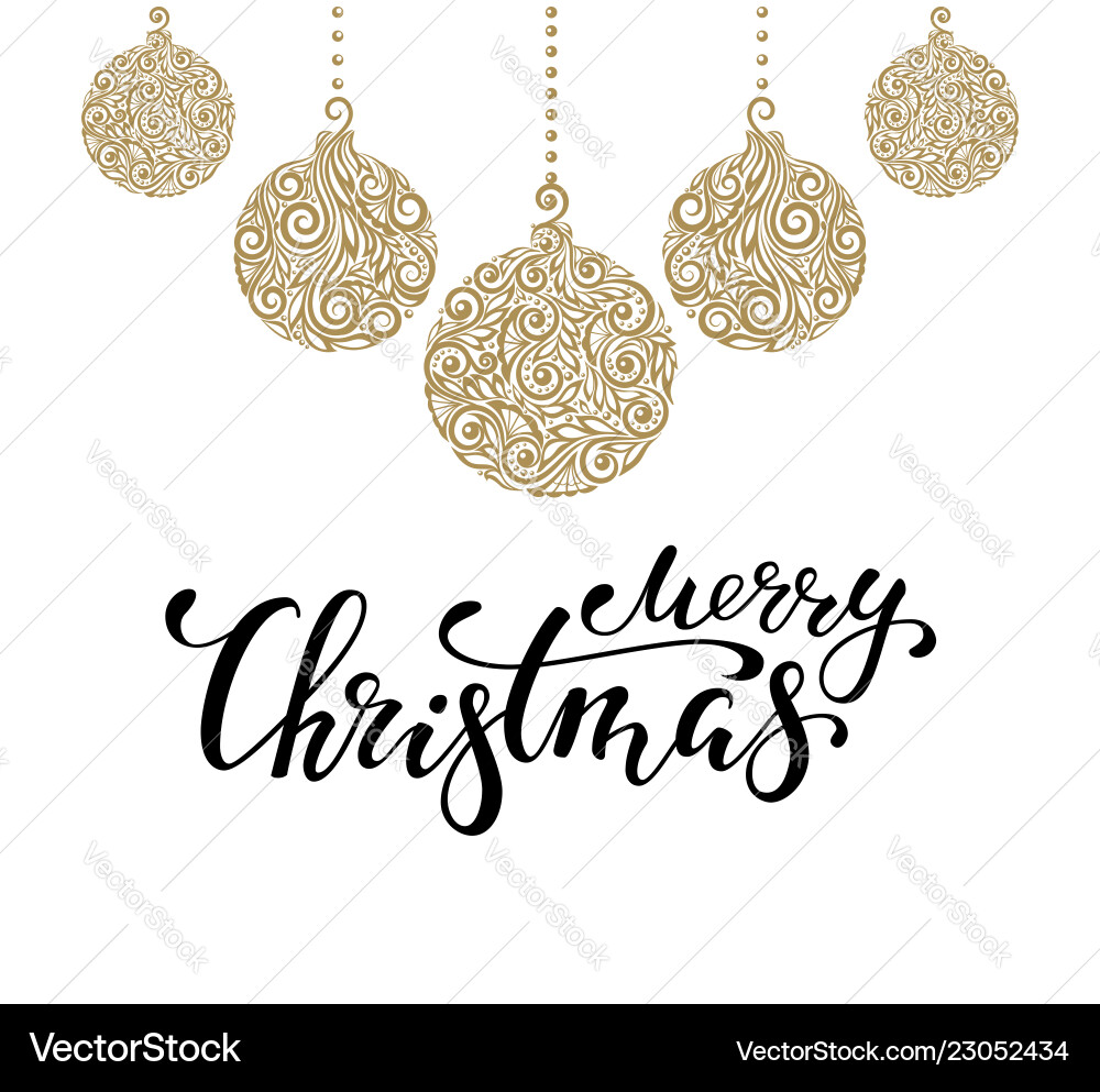 Hängende Weihnachtskugel mit einer floralen Drallhand Hängende Weihnachtskugel mit einer floralen Drallhand vektorbild