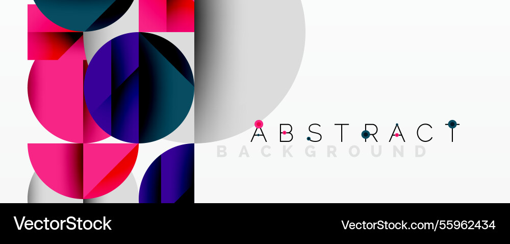 Modern abstract composition with layered circles Vector Image