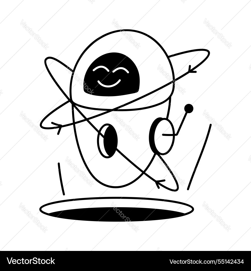 Robot projection Vector Image