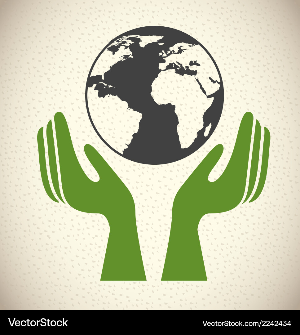 Save planet design over pattern background vector image
