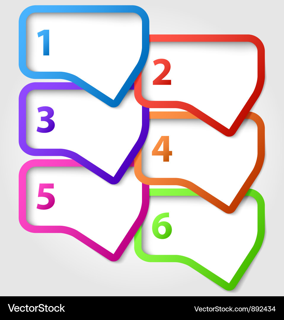 Speech bubbles with numbers vector image