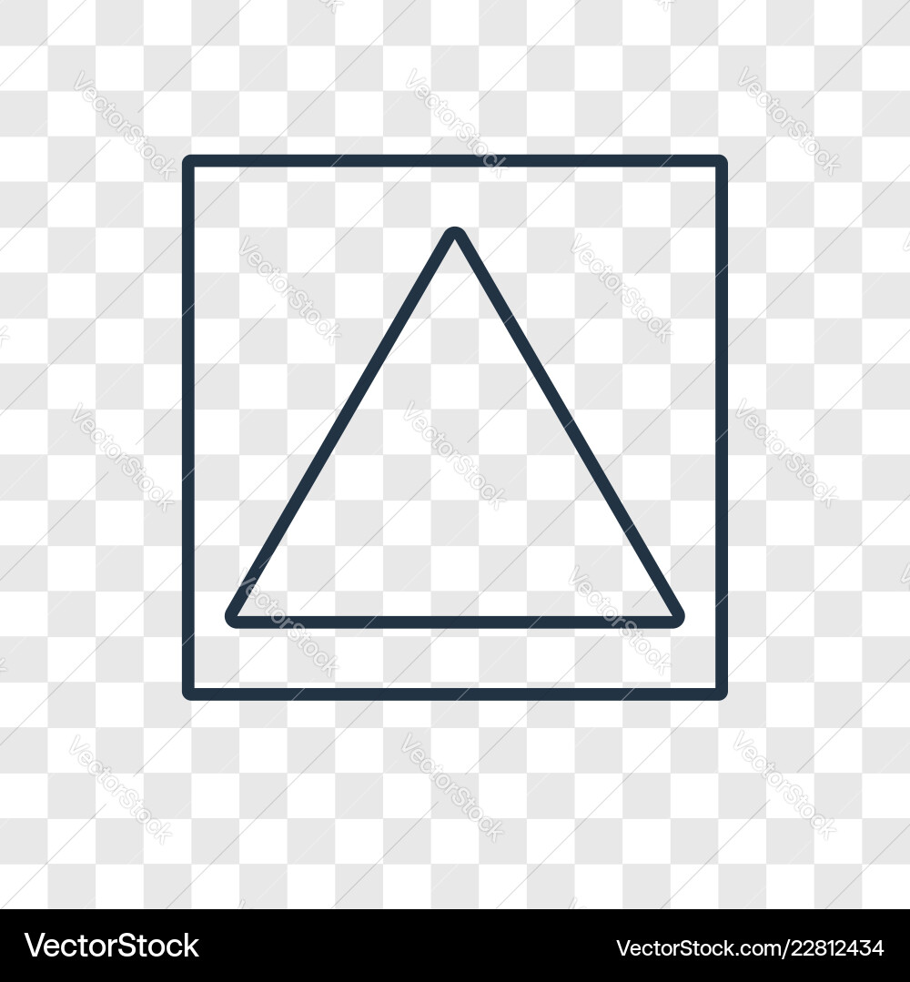 Triangle concept linear icon isolated Triangle concept linear icon isolated vector image
