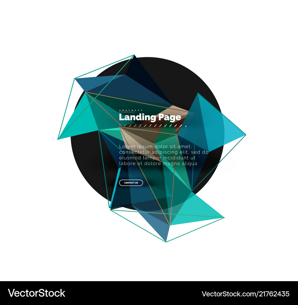 3d triangle abstract background polygonal Vector Image