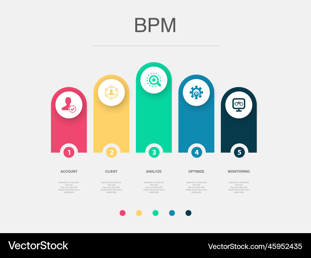 Account client analyze optimize monitoring vector image