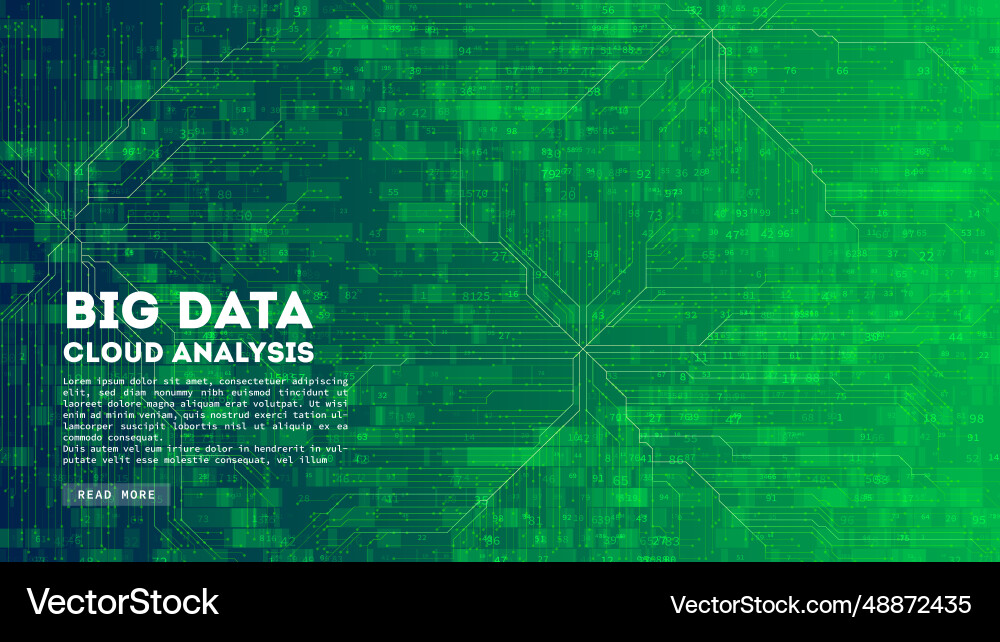 Big Data Cloud Computing Blockchain Visualisierung Big Data Cloud Computing Blockchain Visualisierung vektorbild