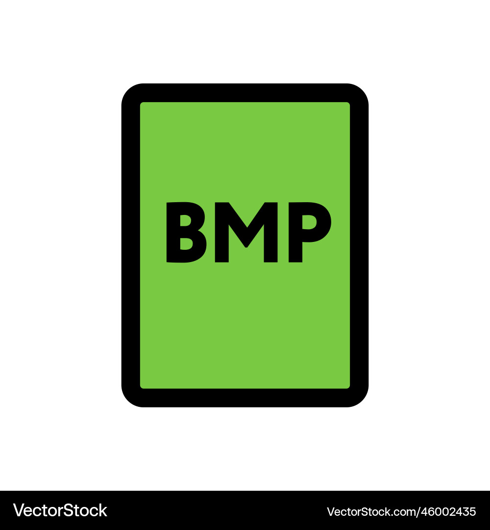 Bmp file icon line isolated on white background Bmp file icon line isolated on white background vector image