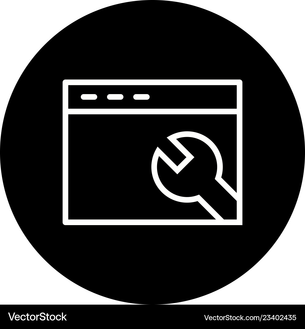 Browser settings icon vector image