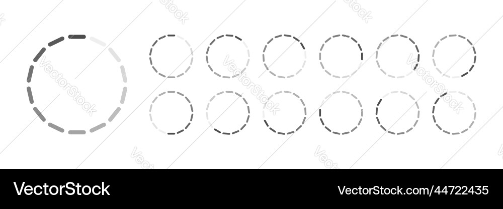 Circular loading buffering icons vector image