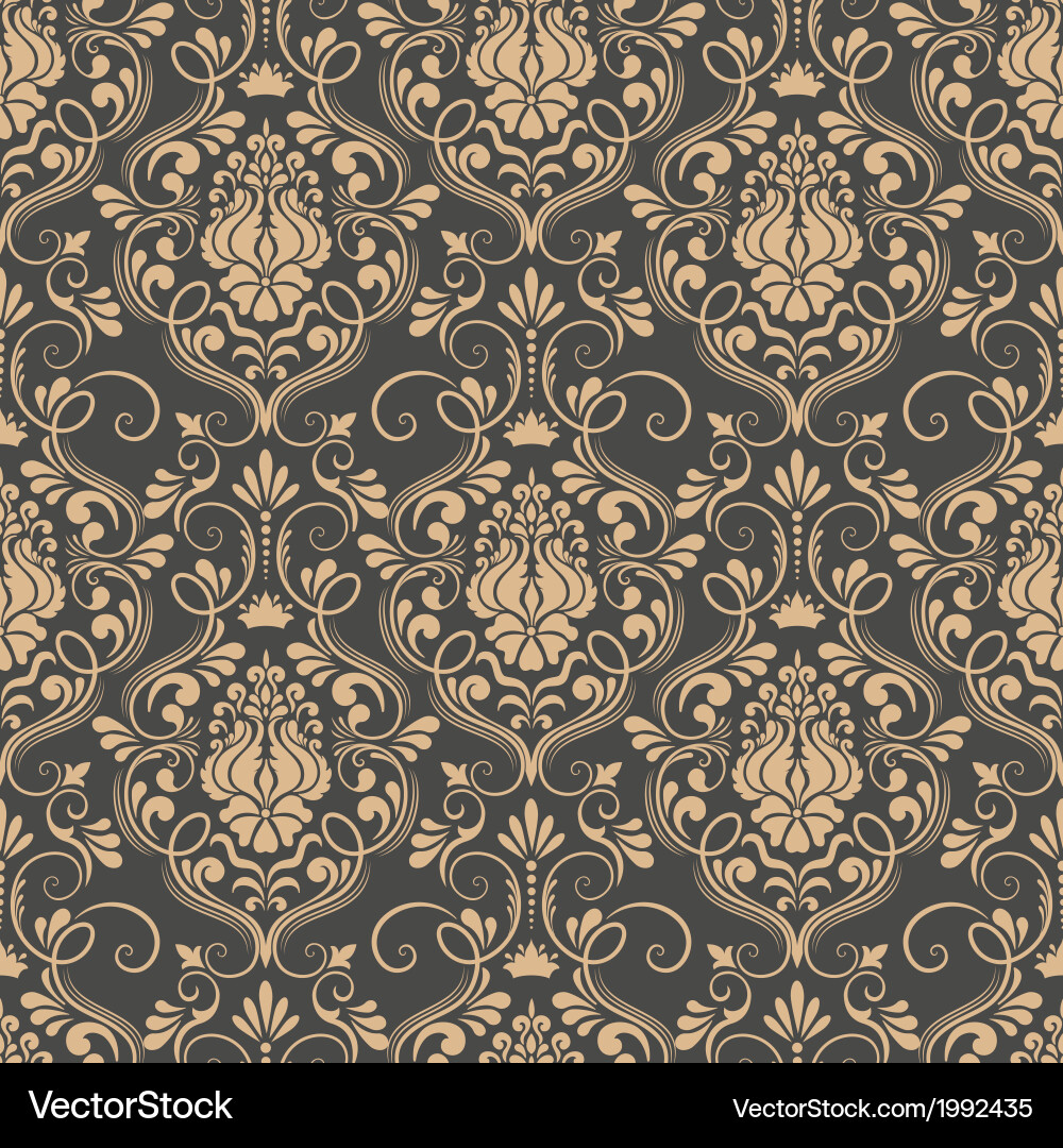 Damask Floral Pattern vector image